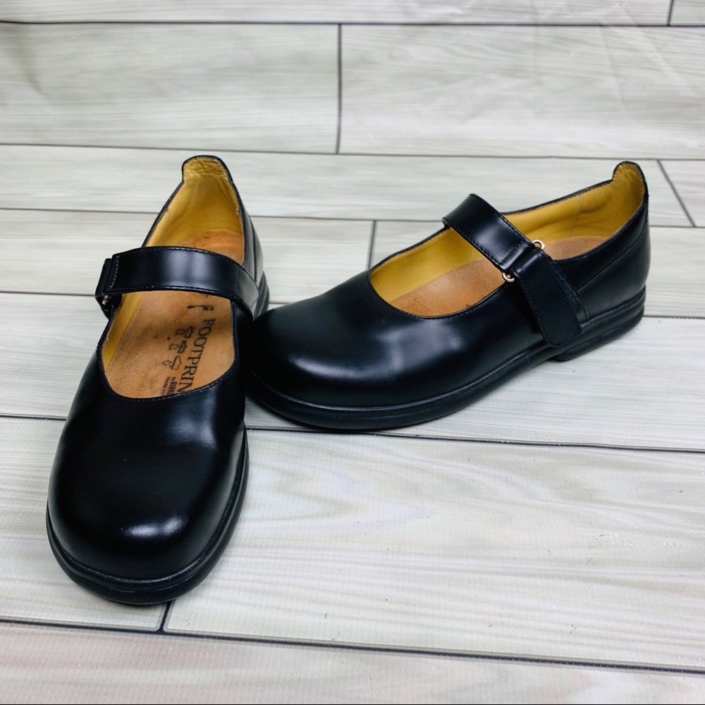Birkenstock footprints black Mary Jane shoes
